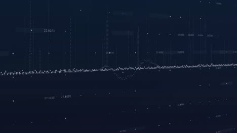 animation of data processing on black background
