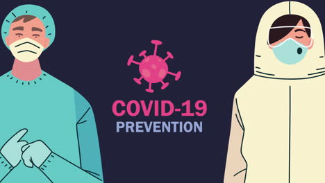 healthcare workers covid19 prevention animation