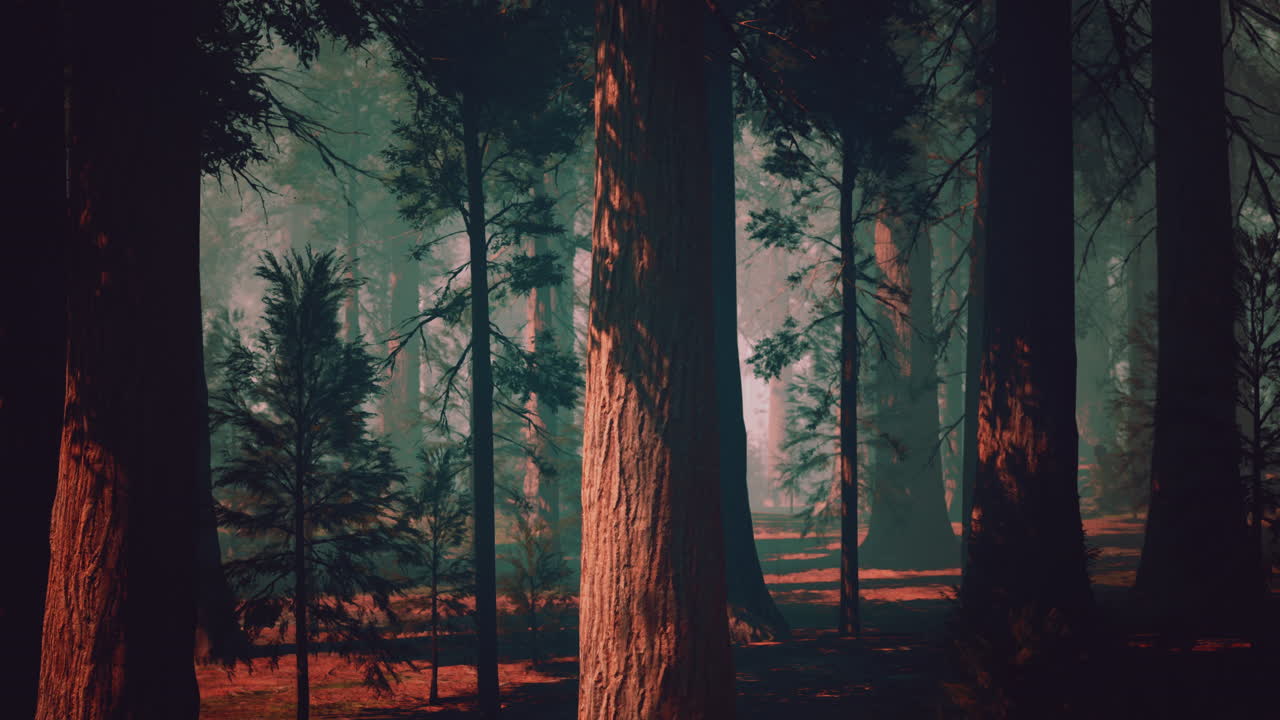 안개 속 의 나무 숲