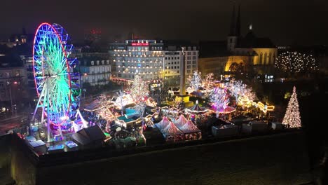 luxembourg best christmas market drone footage