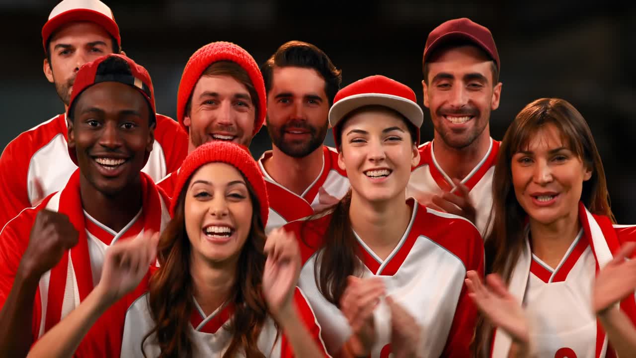 los aficionados al deporte aplaudiendo 4k