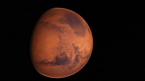 el planeta rojo marte en el cielo estrellado