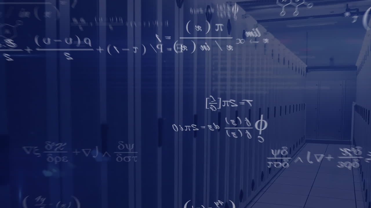 Animation of mathematical data processing over computer servers