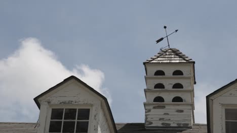 A-Scenery-Of-Symmetrical-Roofing-Of-A-Barn---Medium-Shot