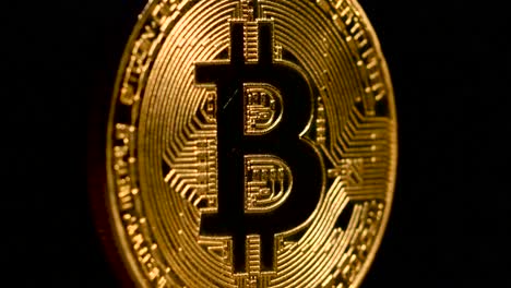 primer plano de un bitcoin
