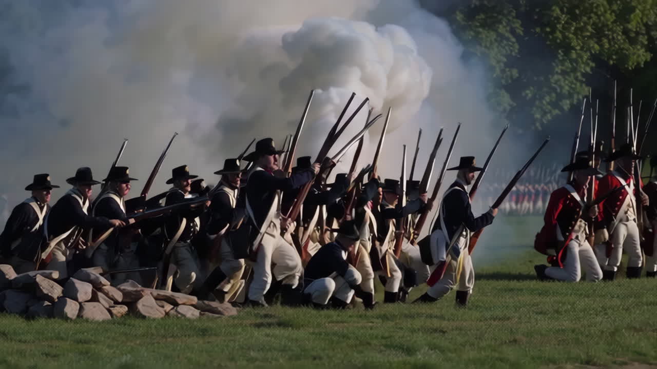 Historical Reenactment of a Colonial War