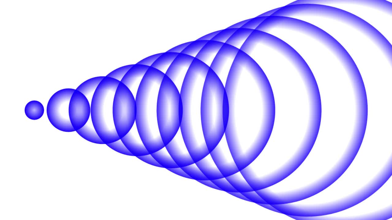 파동 소리 파동 백색 배경 모양 애니메이션 모션 그래픽