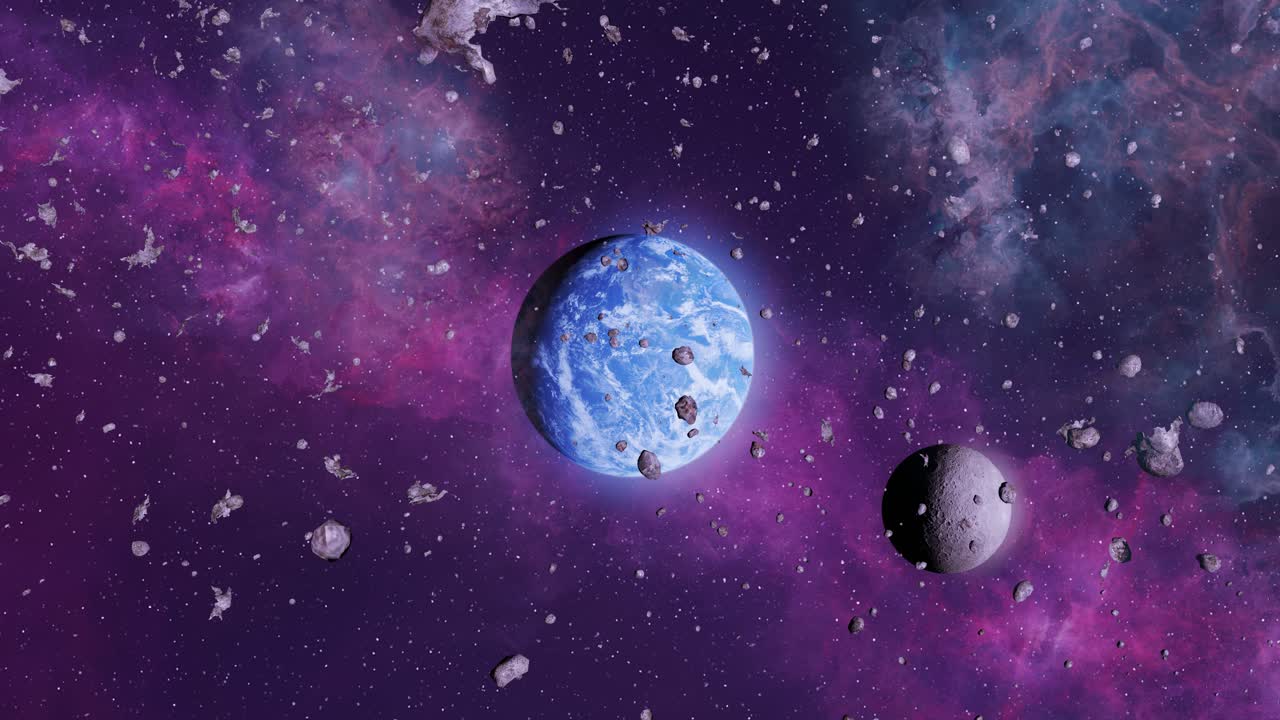 planeta alienígena en una nebulosa