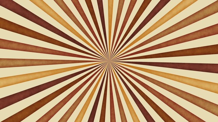 Vintage rays animation. Retro background.