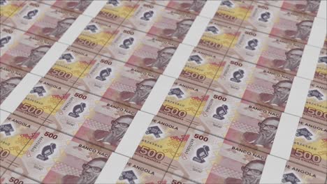 500 angolan kwanza banknotes printed by a money press