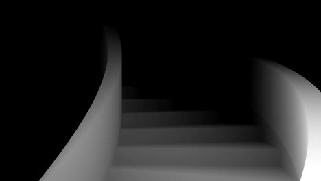 spiral stairs, we enter infinity. simple shape, bright interior perfect for a moving background.