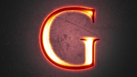 engraved letter g shining