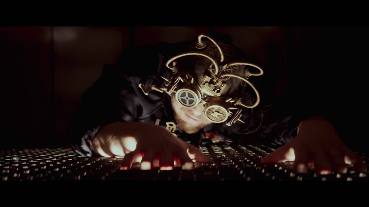 Retrato de hombre steampunk