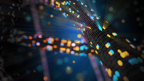 big data cloud computing internet de las cosas iot ai tecnología de red. bucle sin fisuras 4k vj fondo.