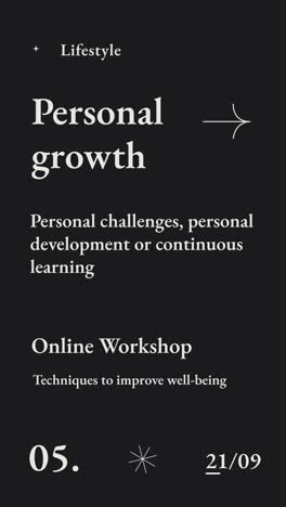 lifestyle and personal growth online workshop
