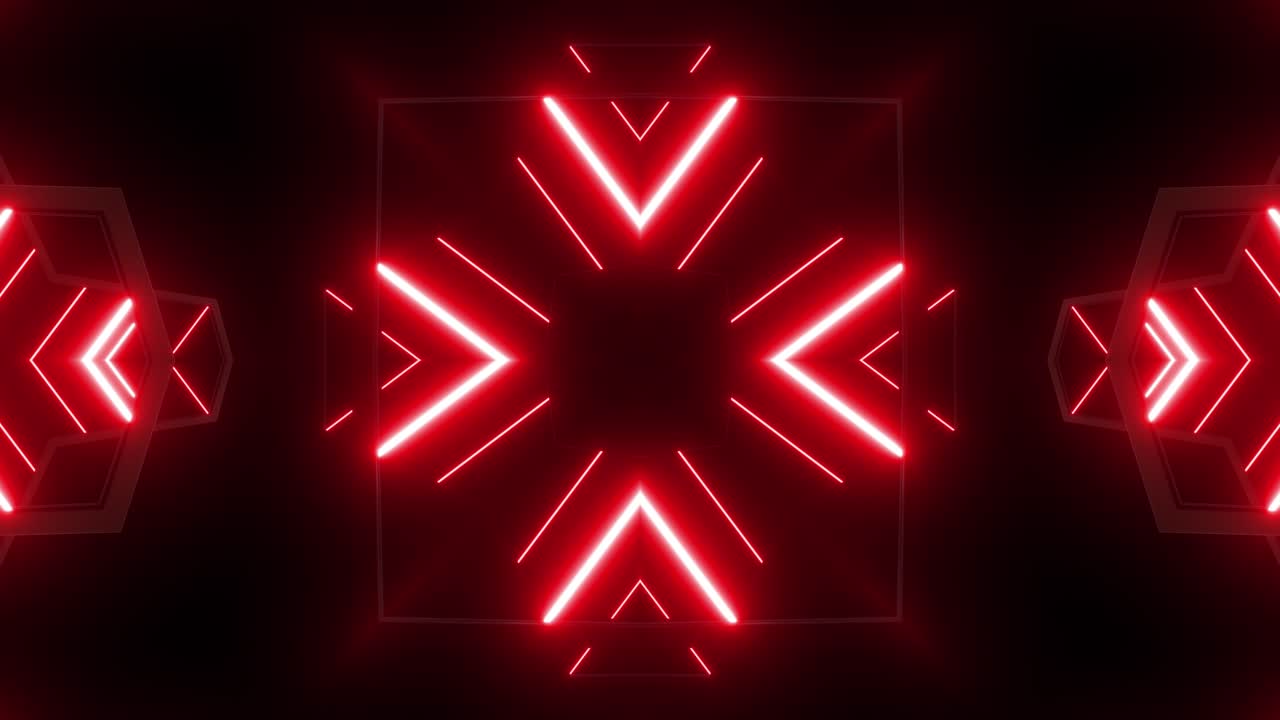 patrón geométrico de neón rojo