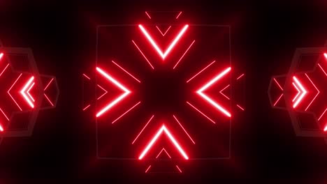 red neon geometric pattern
