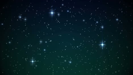 animación de partículas de energía roja que se mueven sobre estrellas blancas parpadeantes sobre fondo negro