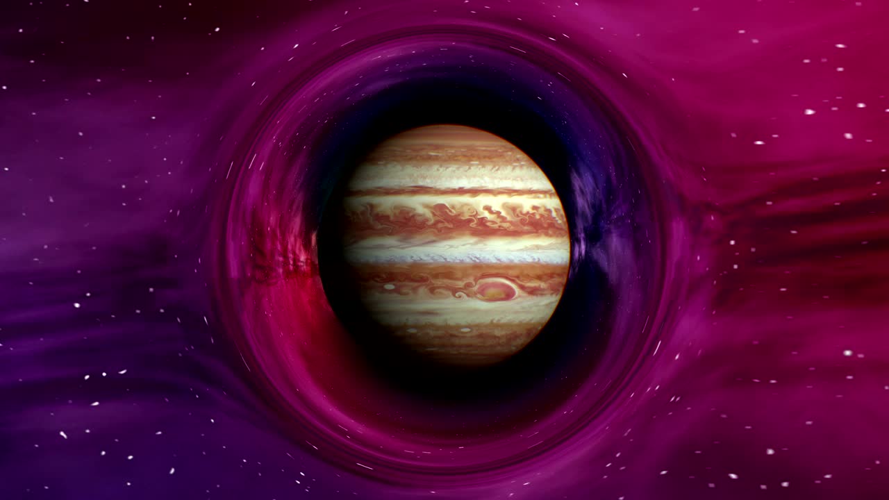 júpiter en el espacio curvo