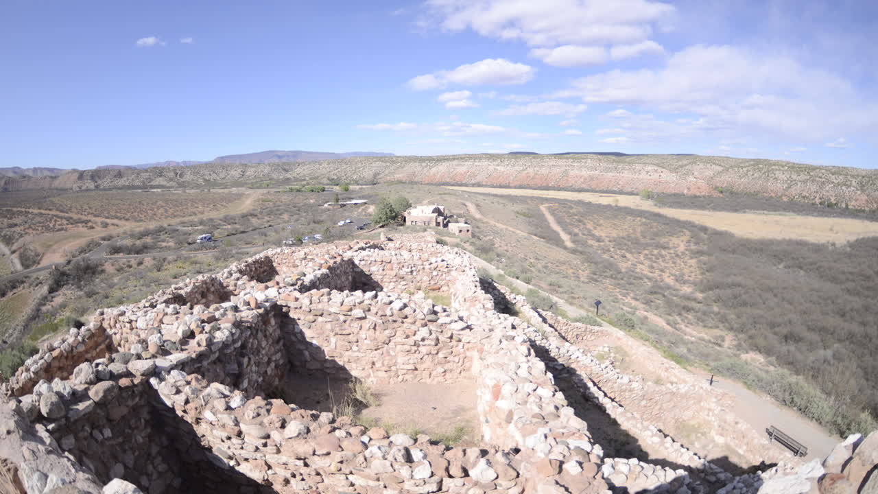 tiro de lapso de tiempo del monumento nacional tuzigoot un sitio arqueológico nativo americano en arizona
