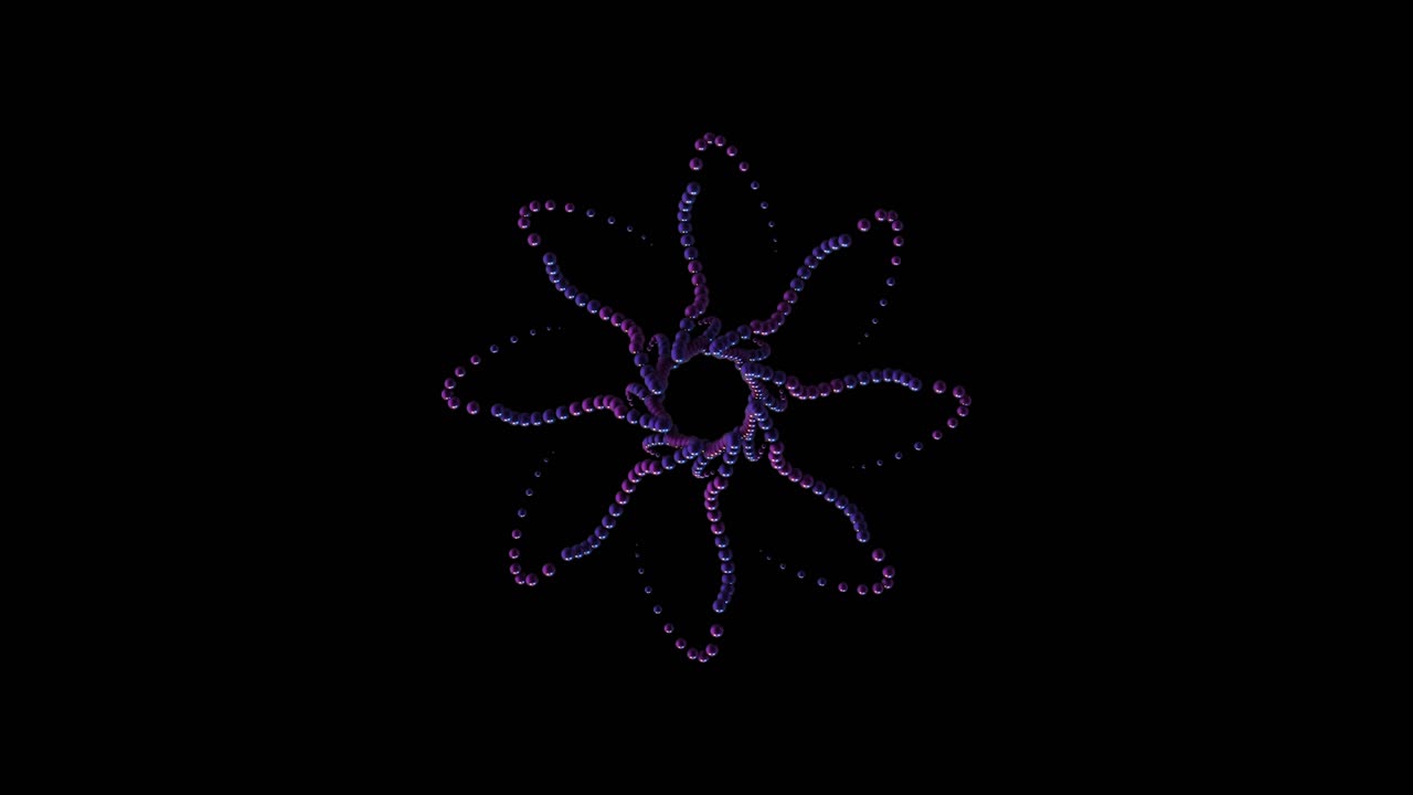 patrón geométrico 3d abstracto con círculos púrpuras y rosas brillantes