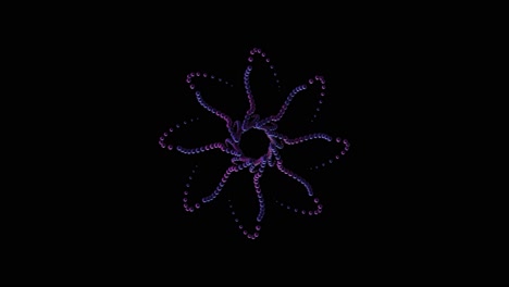 patrón geométrico 3d abstracto con círculos púrpuras y rosas brillantes