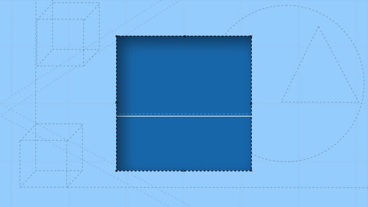 Digitally generated video of pen nib drawing square