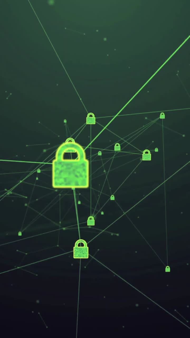 Abstract Digital Network Showing Cyber Security Connections