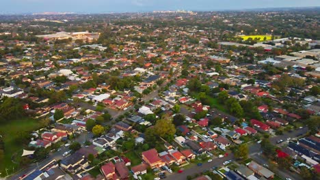 drone of houses and horizon in sydney, australia-8