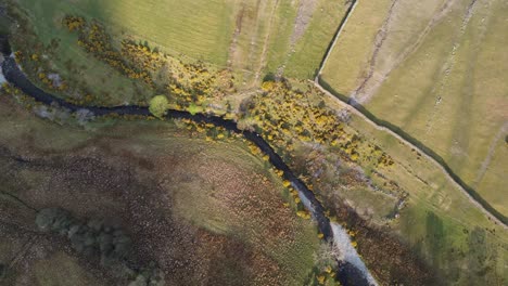 A-top-down-spin-on-some-natural-streams-running-through-the-mountains-in-the-Lake-District