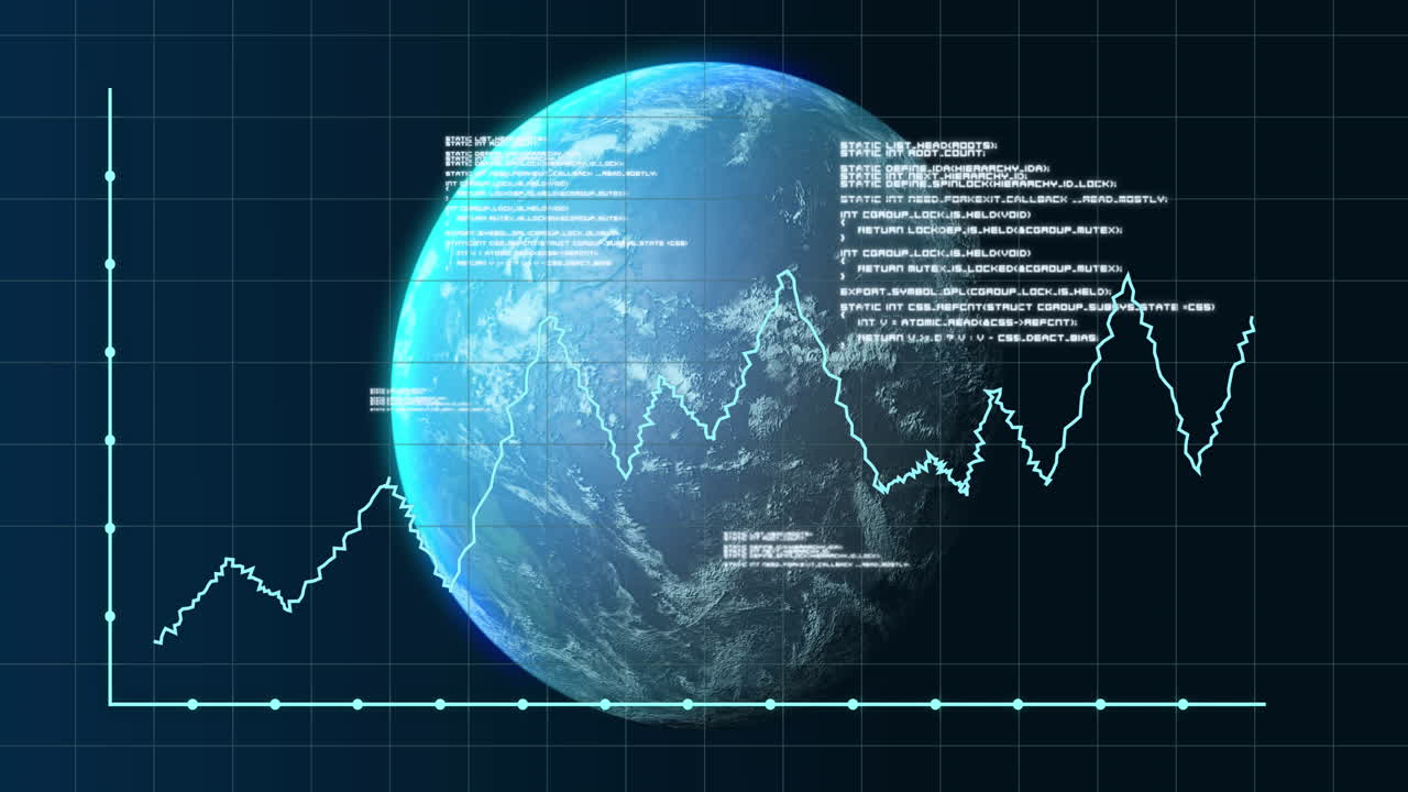 Animation of globe over data processing