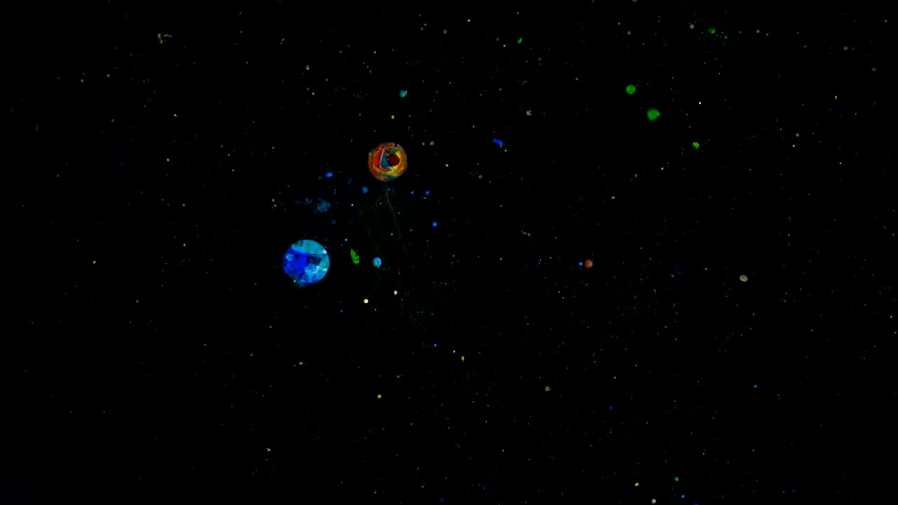 움직이는 색상, 액체 효과, 비누 거품