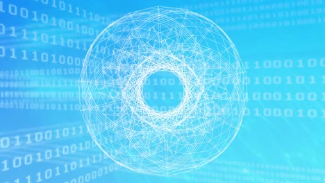 animación de círculos blancos sobre el procesamiento de datos
