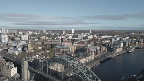 newcastle upon tyne drone shot - tyne bridge