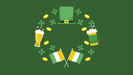 fröhliche st. patricks day-animation ohne text 2