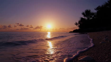 sunrise or sunset at tropical beach