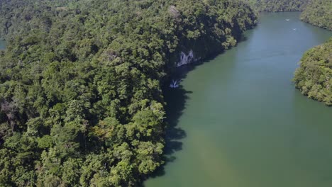 Surrounded-by-scenic-riverbanks-and-dense-vegetation-Jet-ski-powers-on