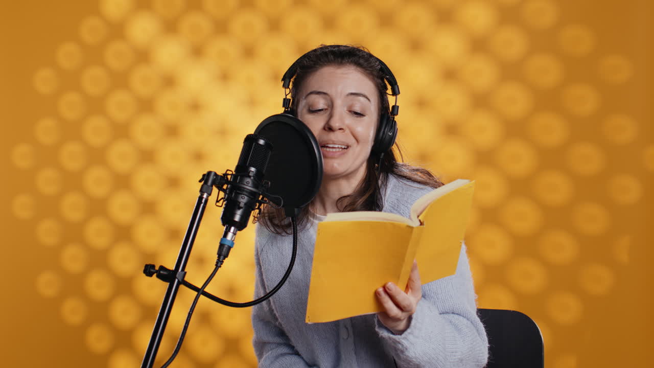 narrador haciendo contar con los dedos gestando antes de producir audiolibro