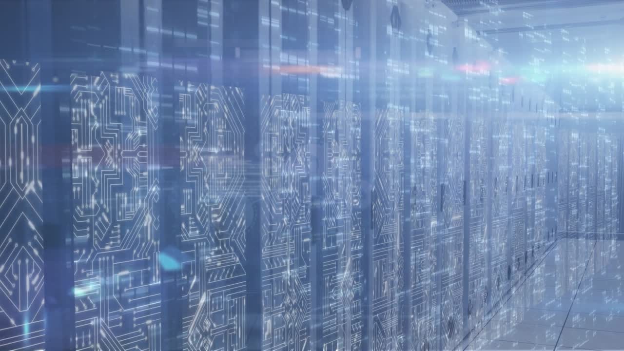 Animation of lights over servers