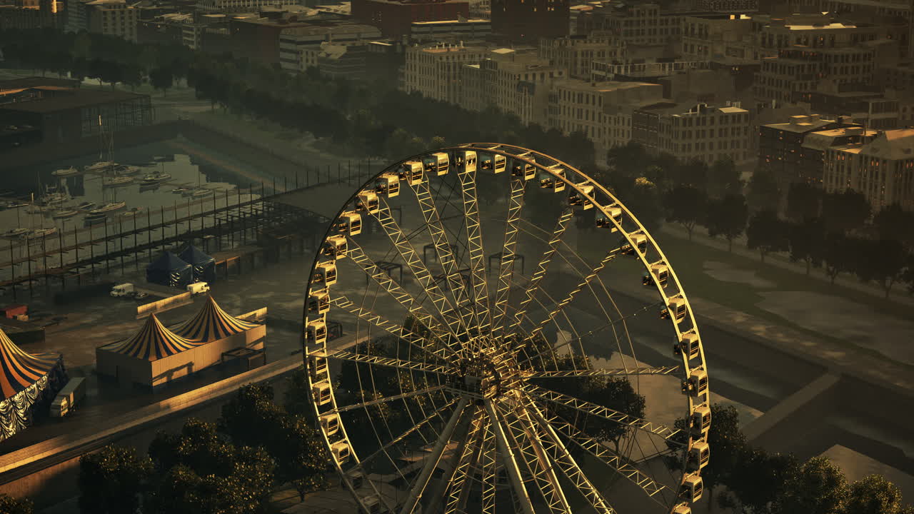 밤 에 도시 에서 페리스