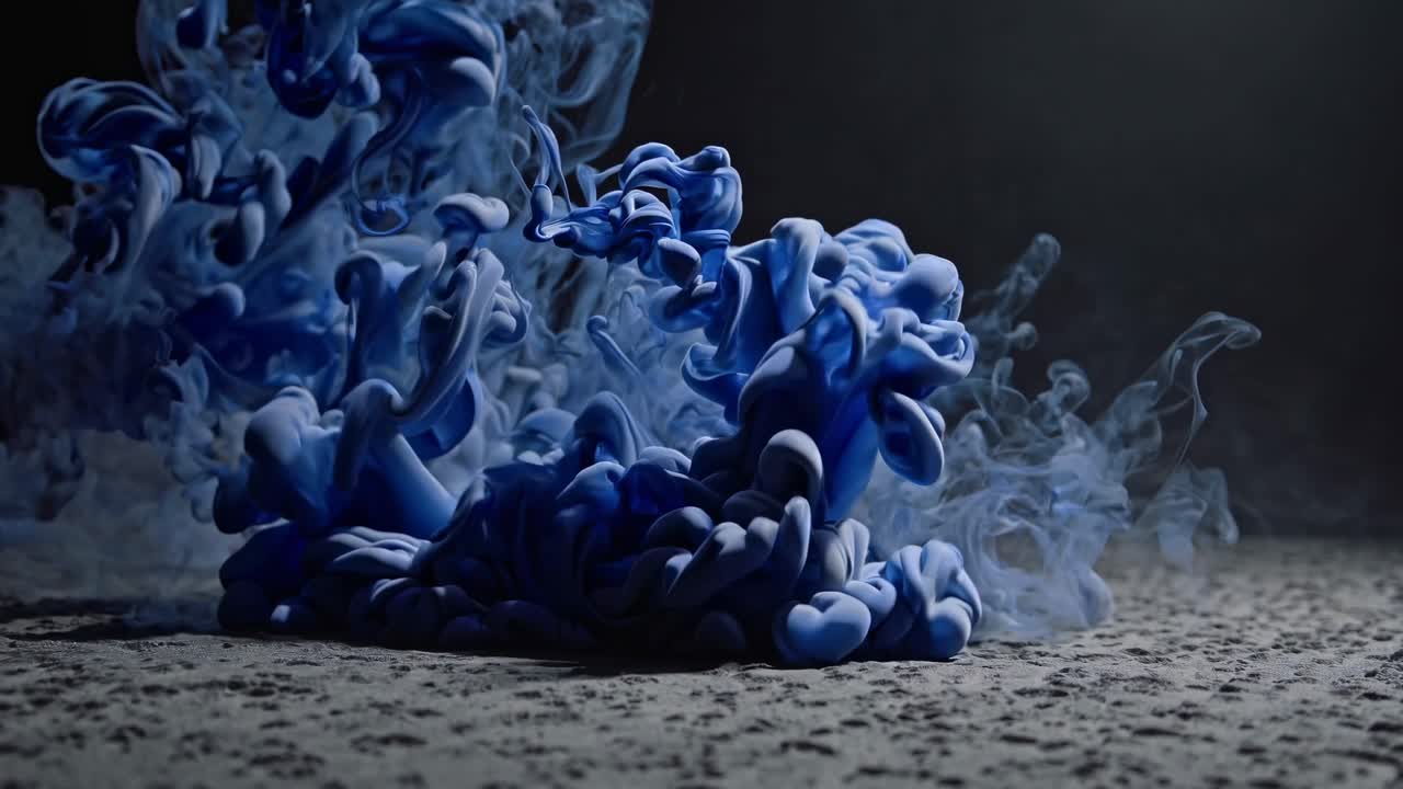 Splash d'encre bleue abstraite