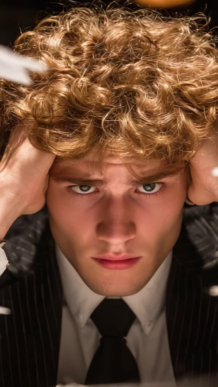A Young Man's Journey Through Anxiety: Captured Frames of Desperation and Distress Highlighting Emotion in Overwhelming Situations
