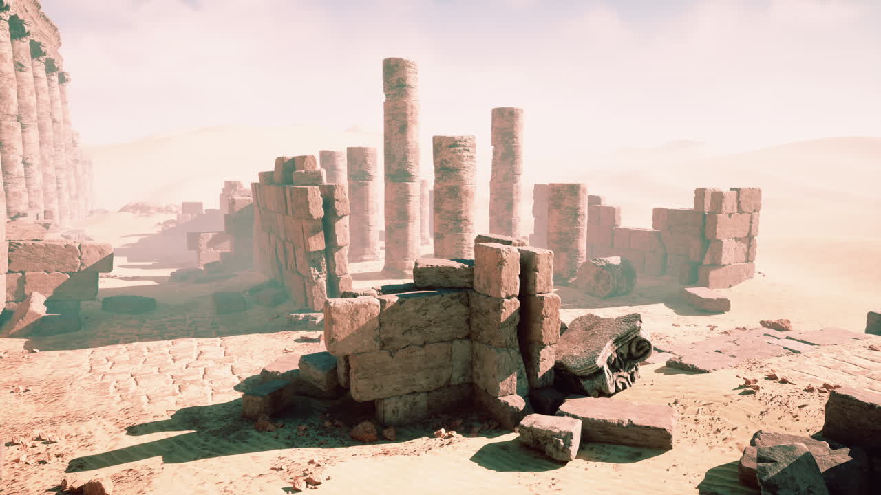 antiguas ruinas en el desierto