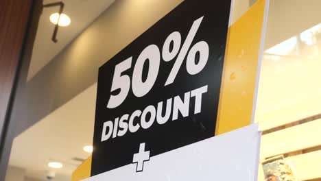 50% off sale sign