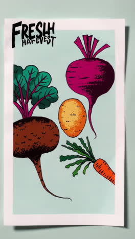 fresh harvest vegetable illustration