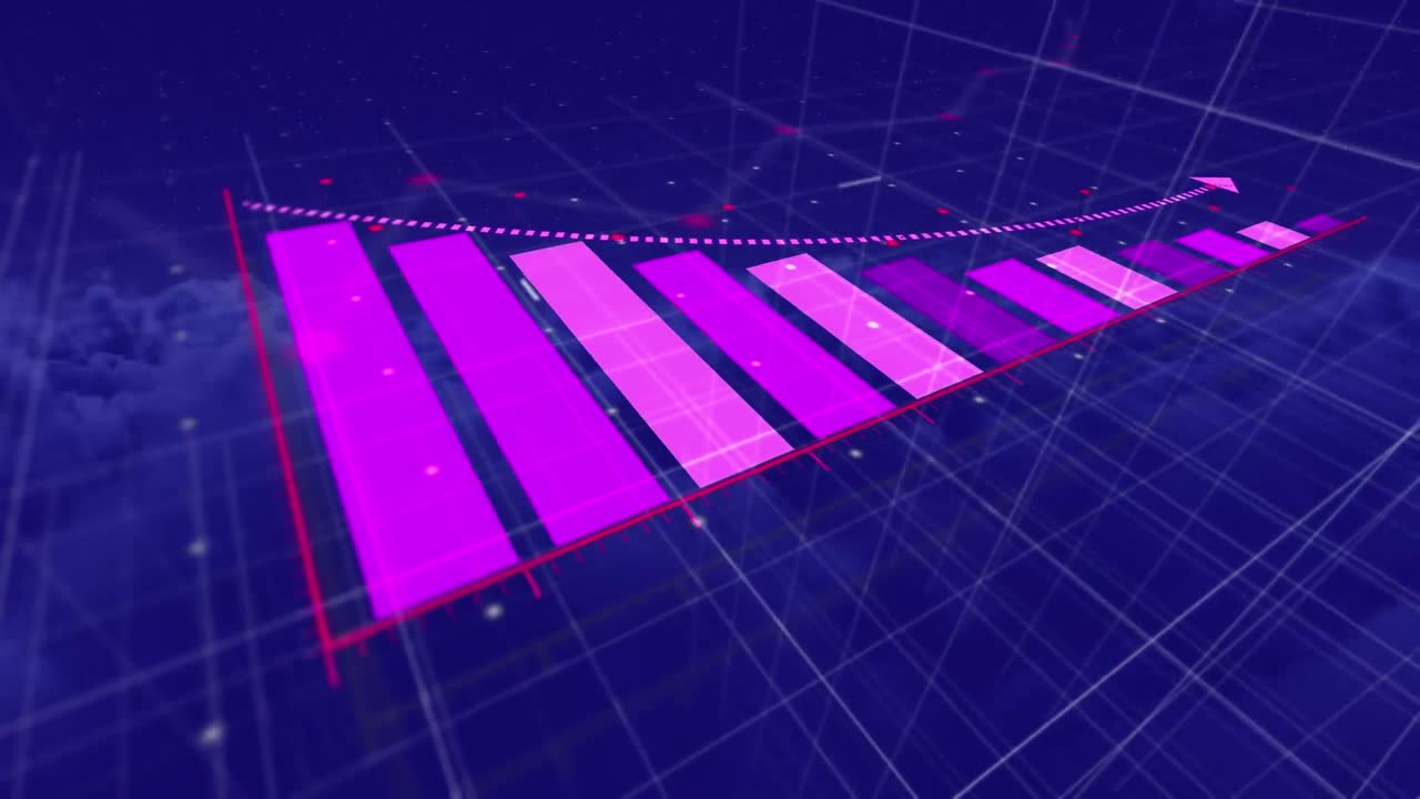 animación del procesamiento de datos a través de nubes