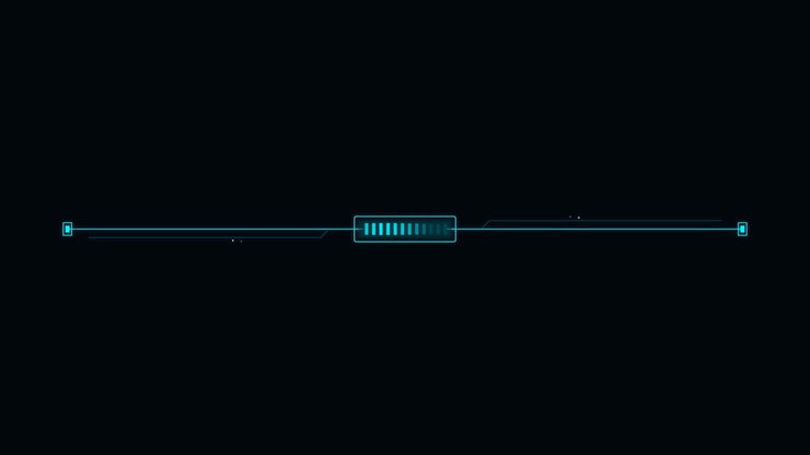 Futuristic Digital Loading Bar Interface Animation
