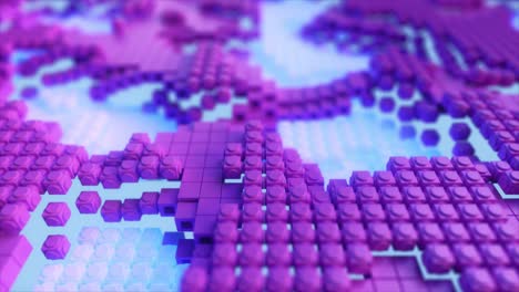 abstract 3d rendered pink bricks