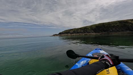 Fpv-shot-inside-kayak-on-tropical-island