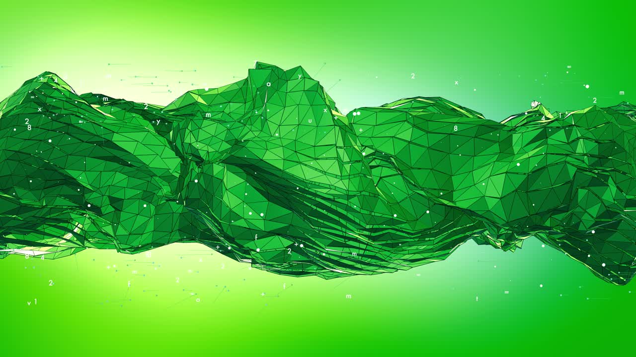 흐르는 와이어 프레임 mesh 추상적인 배경 애니메이션